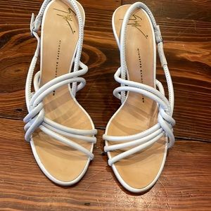 Giuseppe Zanotti Vero Cuoio White Heels New in Box
